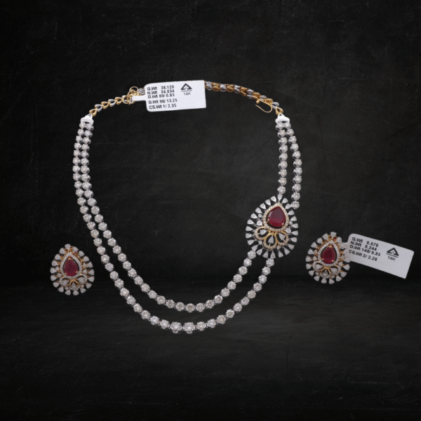 Diamond Two Layered Necklace